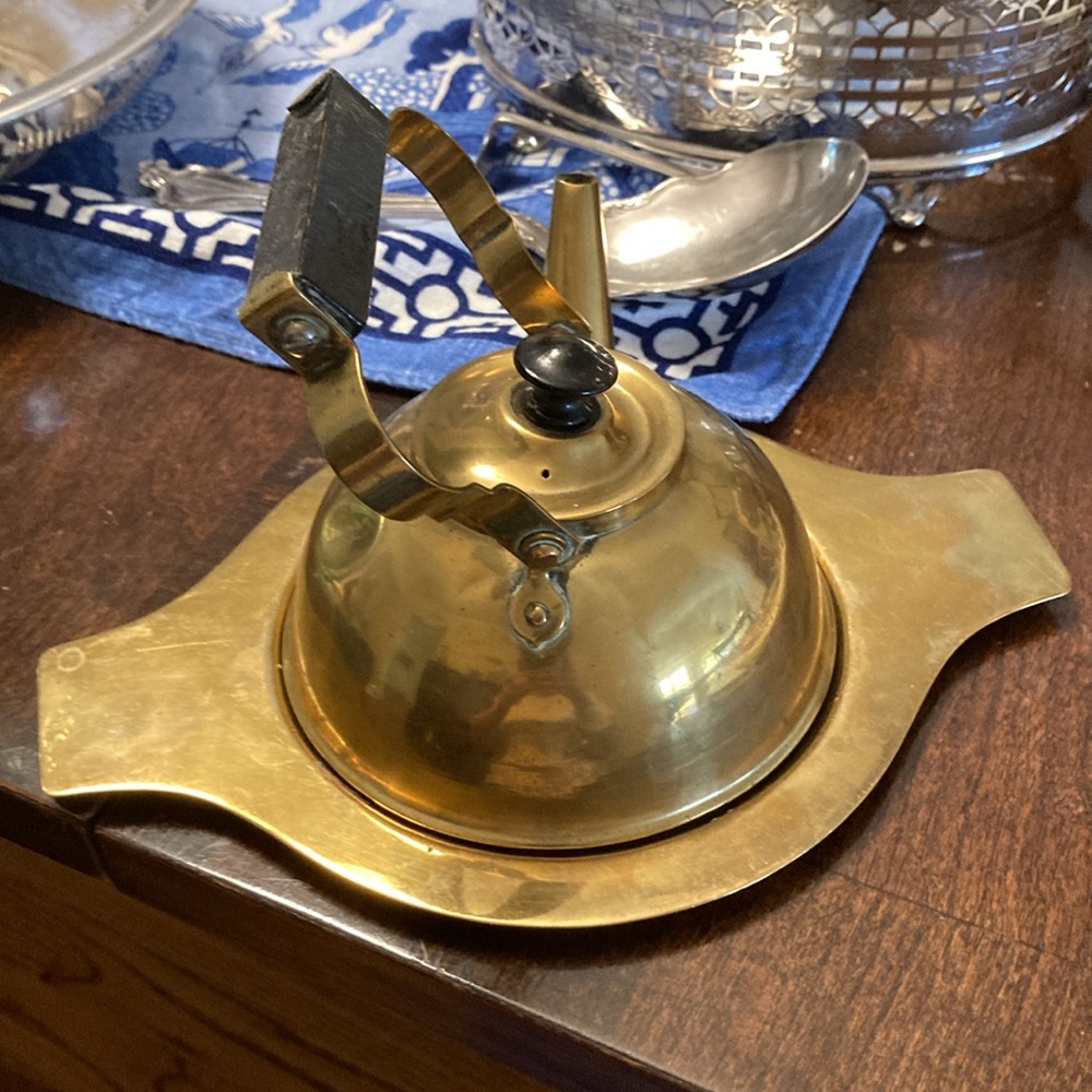 Antique Brass Pot On Stand As Is